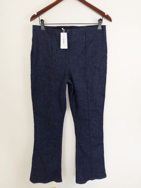 Spanx Denim Demi Boot Raw Indigo Jeans Size LP